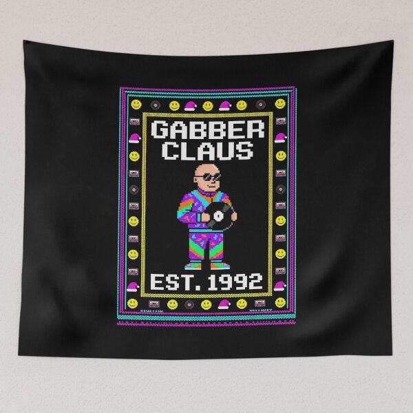 Item preview, Gabber Claus 90s Rave Ugly Christmas designed and sold by SPAZE-Typo.