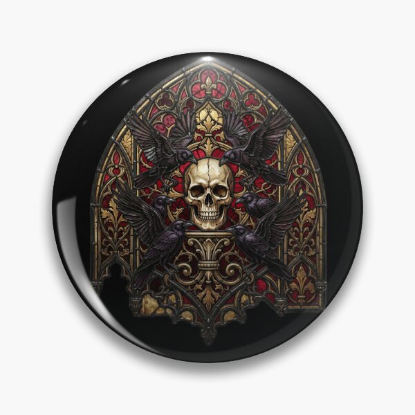 Item preview, Gothic Skull and Ravens Altar designed and sold by David Mateo ArtWorks.