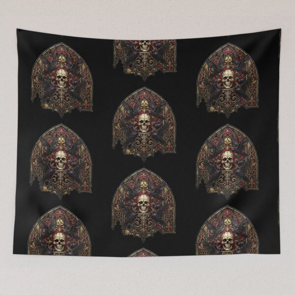 Item preview, Gothic Skull and Ravens Altar designed and sold by David Mateo ArtWorks.