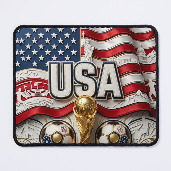 Item preview, USA Soccer 2026 World Cup Pride - United States Football Papercut Art designed and sold by keythxctrs.