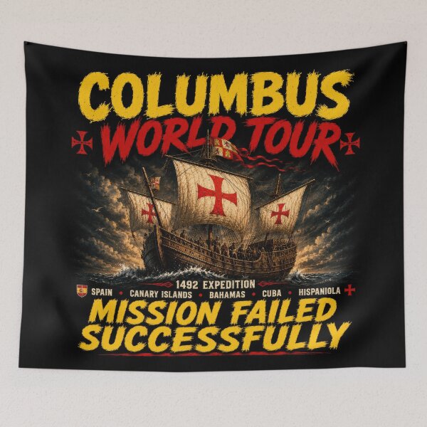 Item preview, Columbus World Tour Explorer Parody designed and sold by Retr0Tshirts.