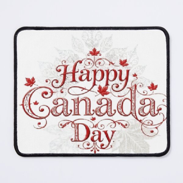 Item preview, Vintage Happy Canada Day Text with White Leaves background designed and sold by Tama-sirth.