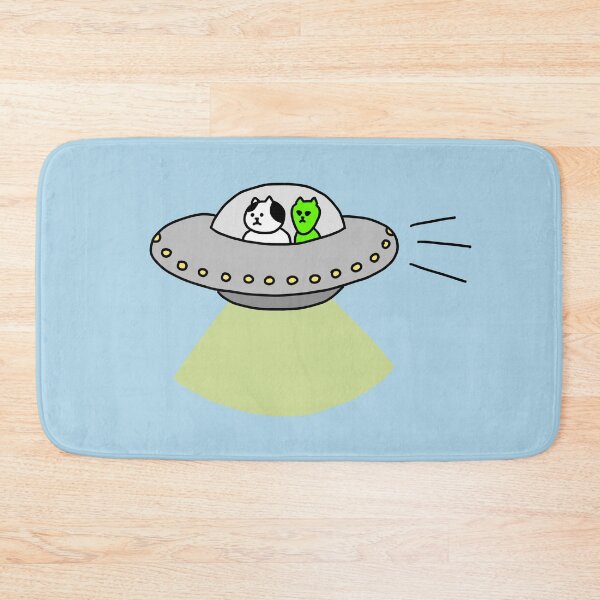 Aperçu de l'œuvre un chat volant avec un extraterrestre créée et vendue par superbaechoo.