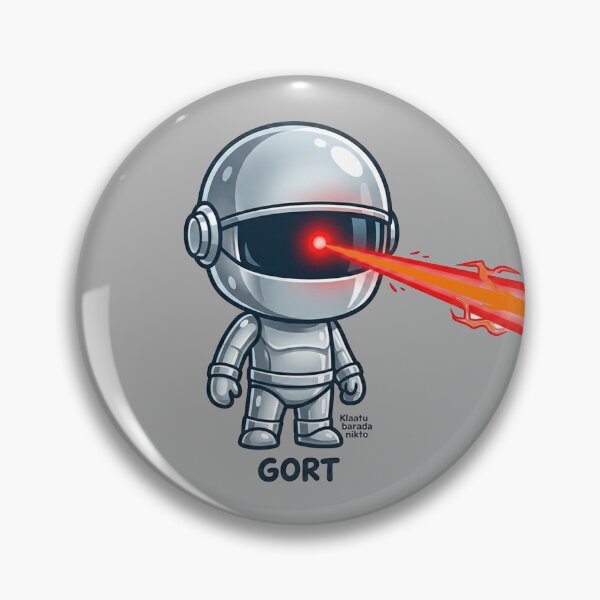 Item preview, Cutie Gort - "Klaatu Barada Nikto" - Sci-Fi Sticker designed and sold by CleverCulture.