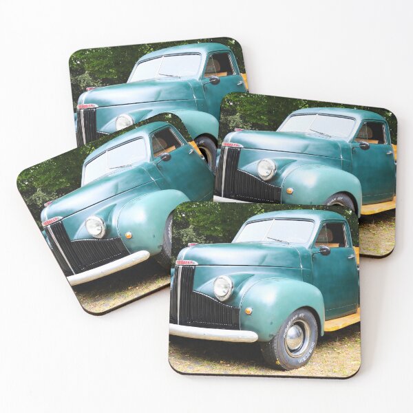 Item preview, 1947 Studebaker M5 M-Series Pickup - Forest Green Classic Truck, Wooden Bed Postwar American designed and sold by Peter Kraaibeek Art Gallery.
