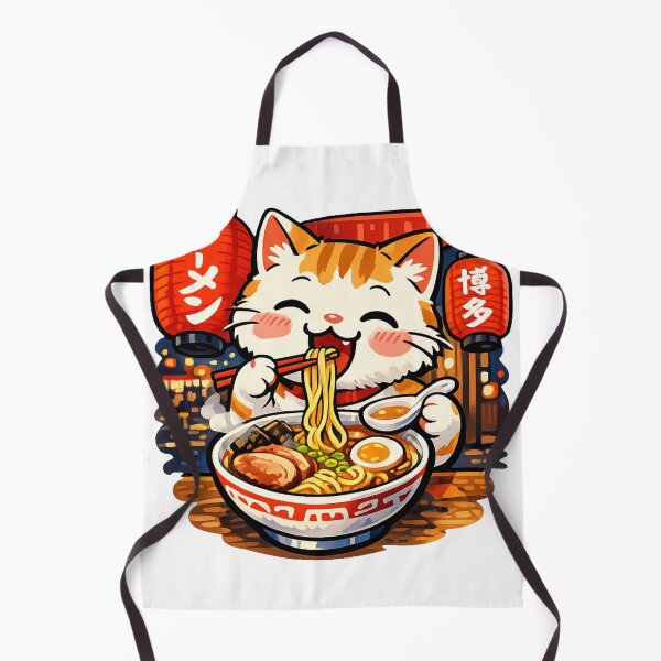 Item preview, Hakata Tonkotsu Ramen Cat - Cute Japanese Food Stall Sticker | Kawaii Japan Foodie Design designed and sold by kawaii animal store (in Japan).