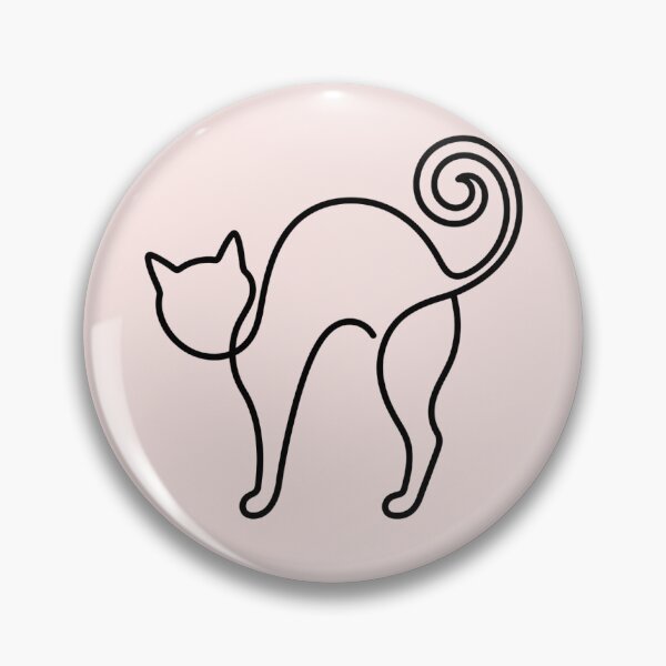 Item preview, Minimalist Cat Line Art Single Line Arched Back Spooky Black Cat Aesthetic Design designed and sold by ASfindsStore.