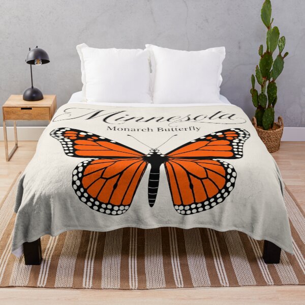 Item preview, Minnesota Monarch Butterfly | State Insect Retro Nature Art Print designed and sold by The-Drip-Studio.