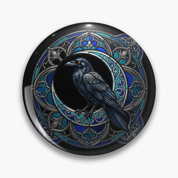 Item preview, Gothic Black Raven and Crescent Moon designed and sold by David Mateo ArtWorks.