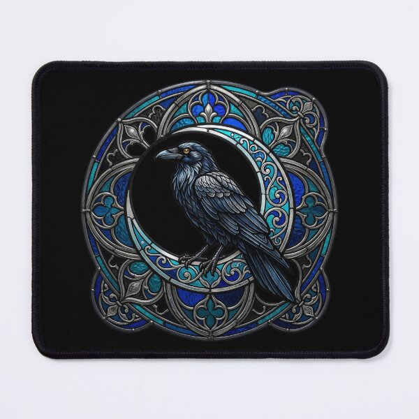 Item preview, Gothic Black Raven and Crescent Moon designed and sold by David Mateo ArtWorks.
