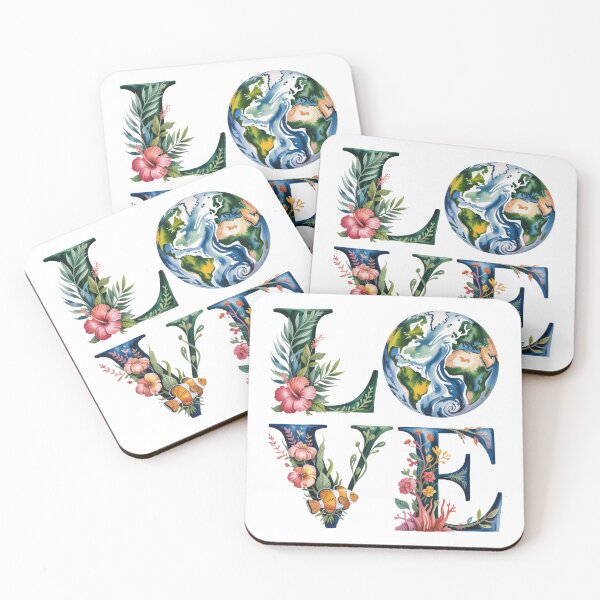 Item preview, Floral Earth Typography love  designed and sold by jkrphoto.