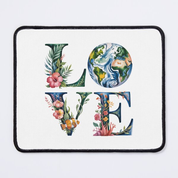 Item preview, Floral Earth Typography love designed and sold by jkrphoto.