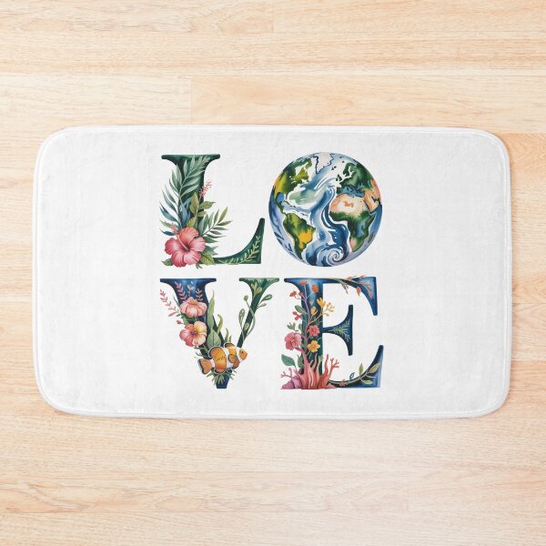 Item preview, Floral Earth Typography love  designed and sold by jkrphoto.
