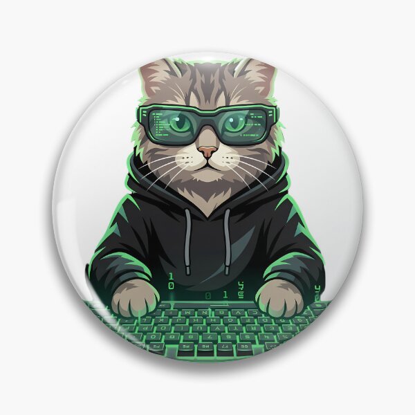 Artikelvorschau, Hacker Cat IT Nerd entworfen und verkauft von Sabsll.