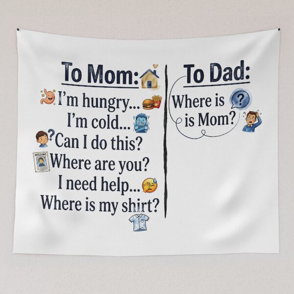 Item preview, Mom vs Dad Parenting Comparison designed and sold by RamyGallery.