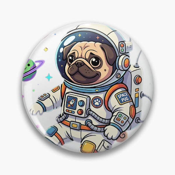 Item preview, Astronaut Pug Dog Space designed and sold by Sabsll.