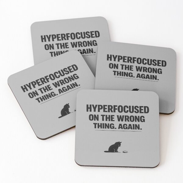 Item preview, Hyperfocused On The Wrong Thing Again Cat Funny ADHD Shirt Neurodivergent Gift Cat Lover Tee Mental Health Humor Shirt designed and sold by Moonveil_Studio.