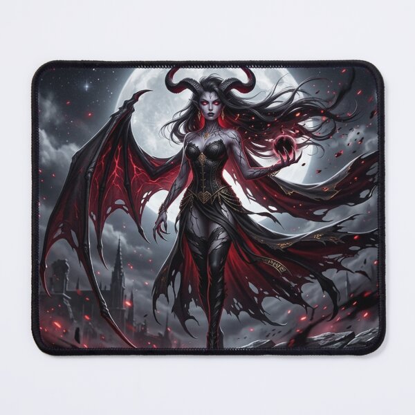 Item preview, Dark Demon Queen Under Blood Moon | Gothic Fantasy designed and sold by Nass-Design.