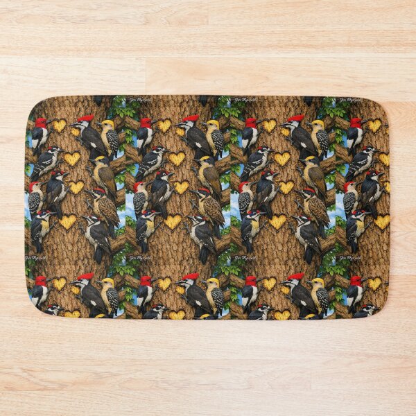 Item preview, Heartwood Harmony – Mixed Woodpecker Species designed and sold by The Art Queen Of Michigan .