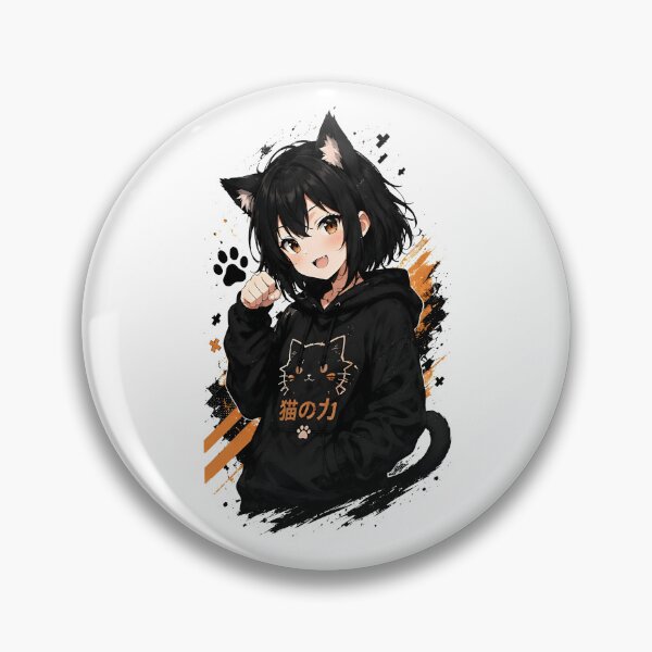 Item preview, Anime Neko Girl Hoodie Aesthetic designed and sold by Amr Siam.