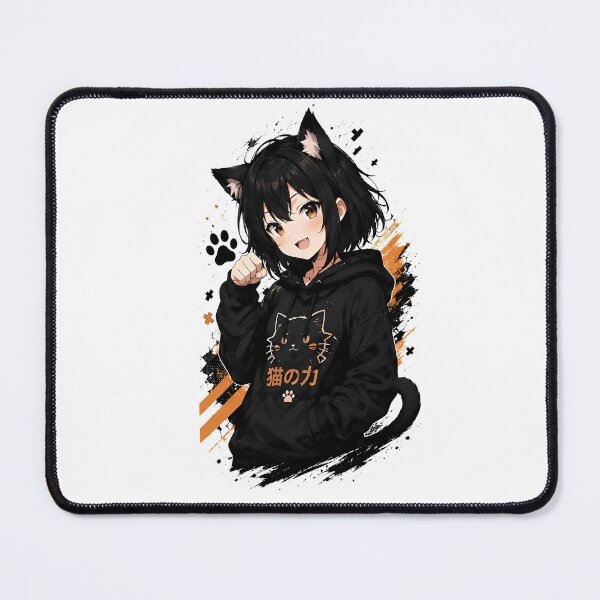 Item preview, Anime Neko Girl Hoodie Aesthetic designed and sold by Amr Siam.