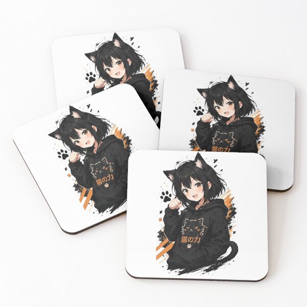 Item preview, Anime Neko Girl Hoodie Aesthetic designed and sold by Amr Siam.
