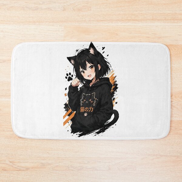 Item preview, Anime Neko Girl Hoodie Aesthetic designed and sold by Amr Siam.