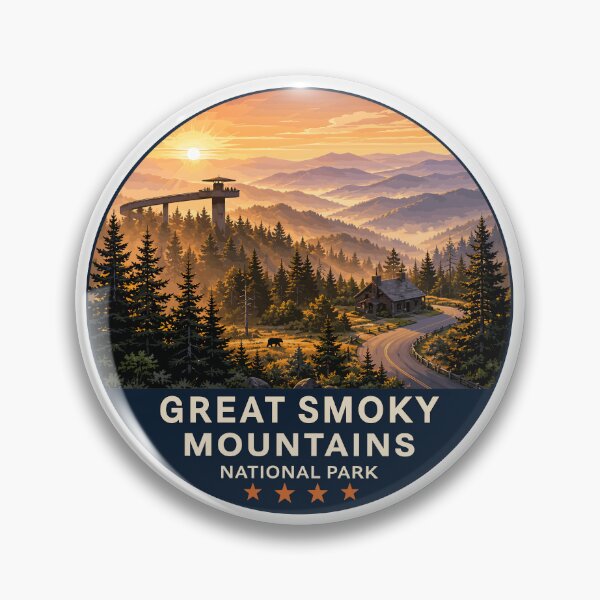 Artikelvorschau, Aufkleber für den Nationalpark Great Smoky Mountains entworfen und verkauft von Gideon Emmerich.