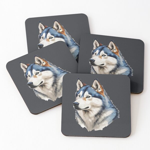 Item preview, Geometric Husky - Modern Pet Art designed and sold by Tklezardesigns.