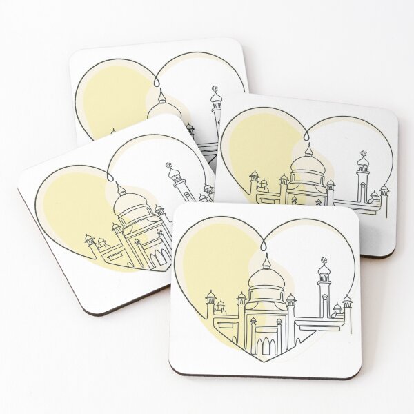 Item preview, Minimalist Heart Brunei Architecture Line Art designed and sold by DuckOddity.