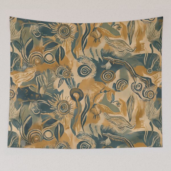 Item preview, Boca Juniors Pattern Botanical Floral Marine Farmhouse designed and sold by ART ATTACK ZONE.