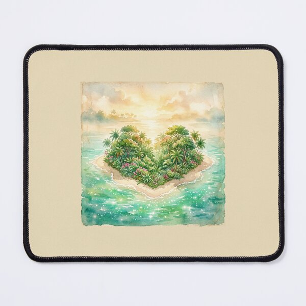 Item preview, Dreamy Watercolor Heart Brunei Tropical Escape designed and sold by DuckOddity.