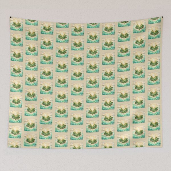 Item preview, Dreamy Watercolor Heart Brunei Tropical Escape designed and sold by DuckOddity.