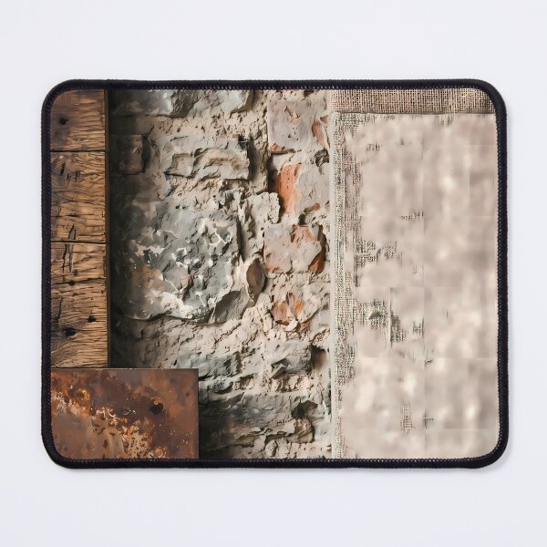 Item preview, Rock Wall Pattern Botanical Floral Marine Farmhouse Textile designed and sold by ART ATTACK ZONE.