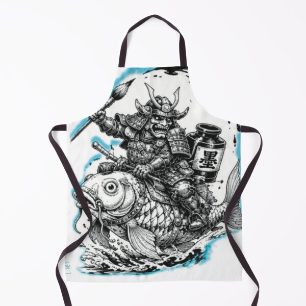 Item preview, Skeleton Samurai Riding a Koi designed and sold by Aquinoxx.
