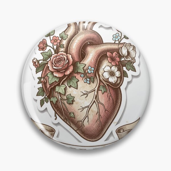 Item preview, Anatomical Heart Carpe Diem Floral Sticker designed and sold by Noor’s Shop.