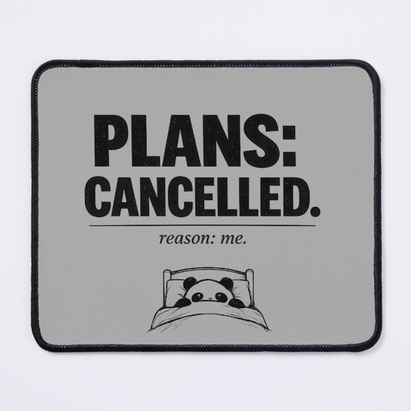 Item preview, Plans Cancelled Reason Me Panda Funny Introvert Shirt Antisocial Humor Gift Homebody Tee Panda Lover Relatable Shirt designed and sold by Gremlin Hours.
