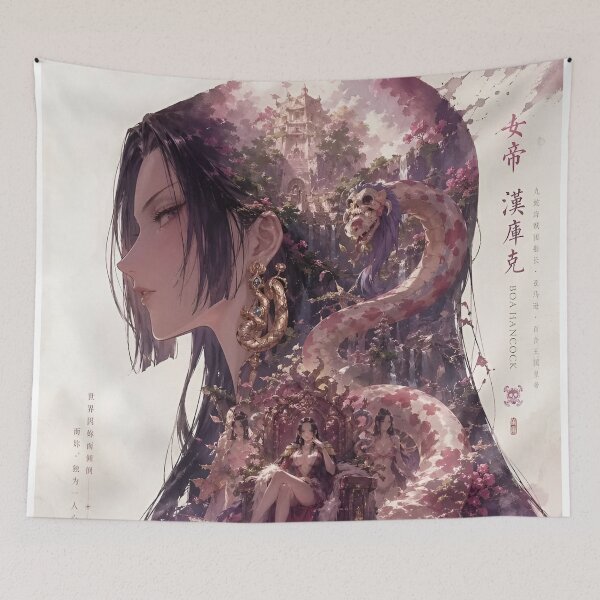 Item preview, Dark Pirate Empress Anime Art | Fantasy Snake Queen Illustration | Elegant Gothic Manga Wall Decor designed and sold by Dyan4.