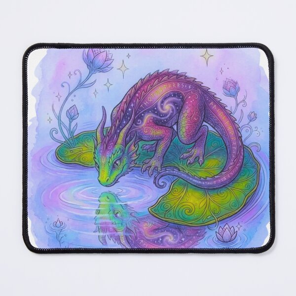 Item preview, Cosmic Lotus Dragon Fantasy Art designed and sold by HoneyBreezeCo.