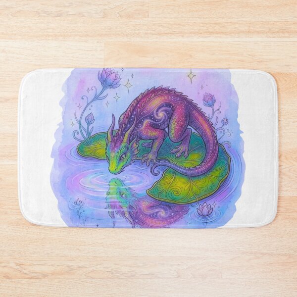 Item preview, Cosmic Lotus Dragon Fantasy Art designed and sold by HoneyBreezeCo.