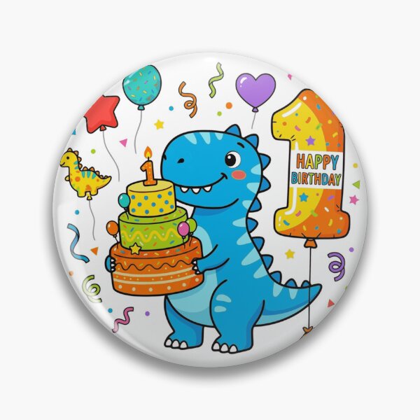 Item preview, One Saurus blue T-rex 1st birthday boy/girl gift toddler dino lover designed and sold by Tronstell.