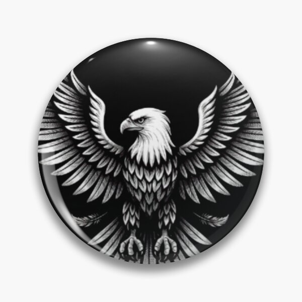 Item preview, Majestic Black and White Eagle Winged Emblem designed and sold by Saeed  Ahmad.