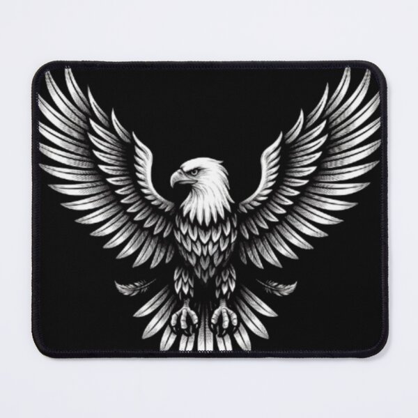 Item preview, Majestic Black and White Eagle Winged Emblem designed and sold by Saeed Ahmad.