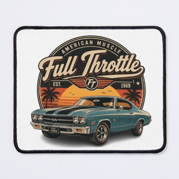 Item preview, Vintage 1967 Ford Mustang Coastal Cruisers Garage Retro Car designed and sold by Larrysamdesign.