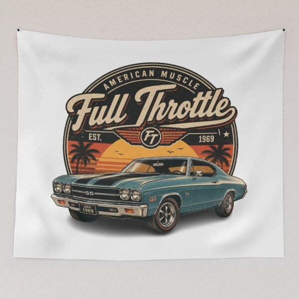 Item preview, Vintage 1967 Ford Mustang Coastal Cruisers Garage Retro Car   designed and sold by Larrysamdesign.