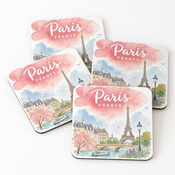 Item preview, Watercolor Eiffel Tower Paris City Travel Art Design designed and sold by MindWind.