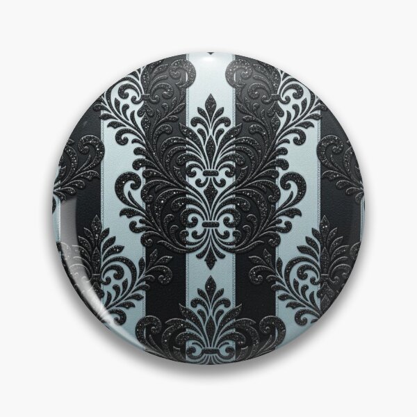 Item preview, Sky Blue & Black Striped Damask designed and sold by DesignsByPrnces.