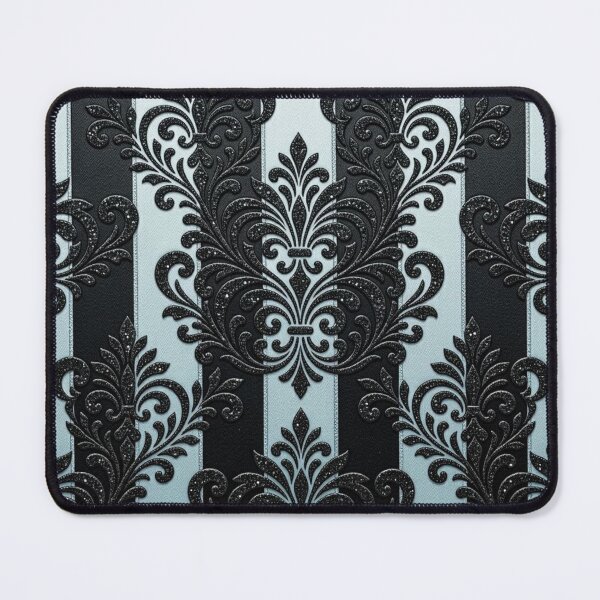 Item preview, Sky Blue & Black Striped Damask designed and sold by DesignsByPrnces.