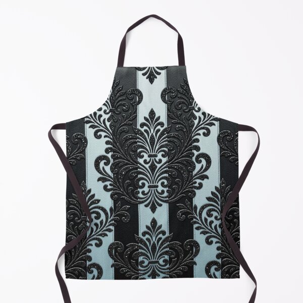 Item preview, Sky Blue & Black Striped Damask designed and sold by DesignsByPrnces.
