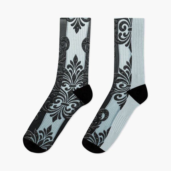 Item preview, Sky Blue & Black Striped Damask designed and sold by DesignsByPrnces.